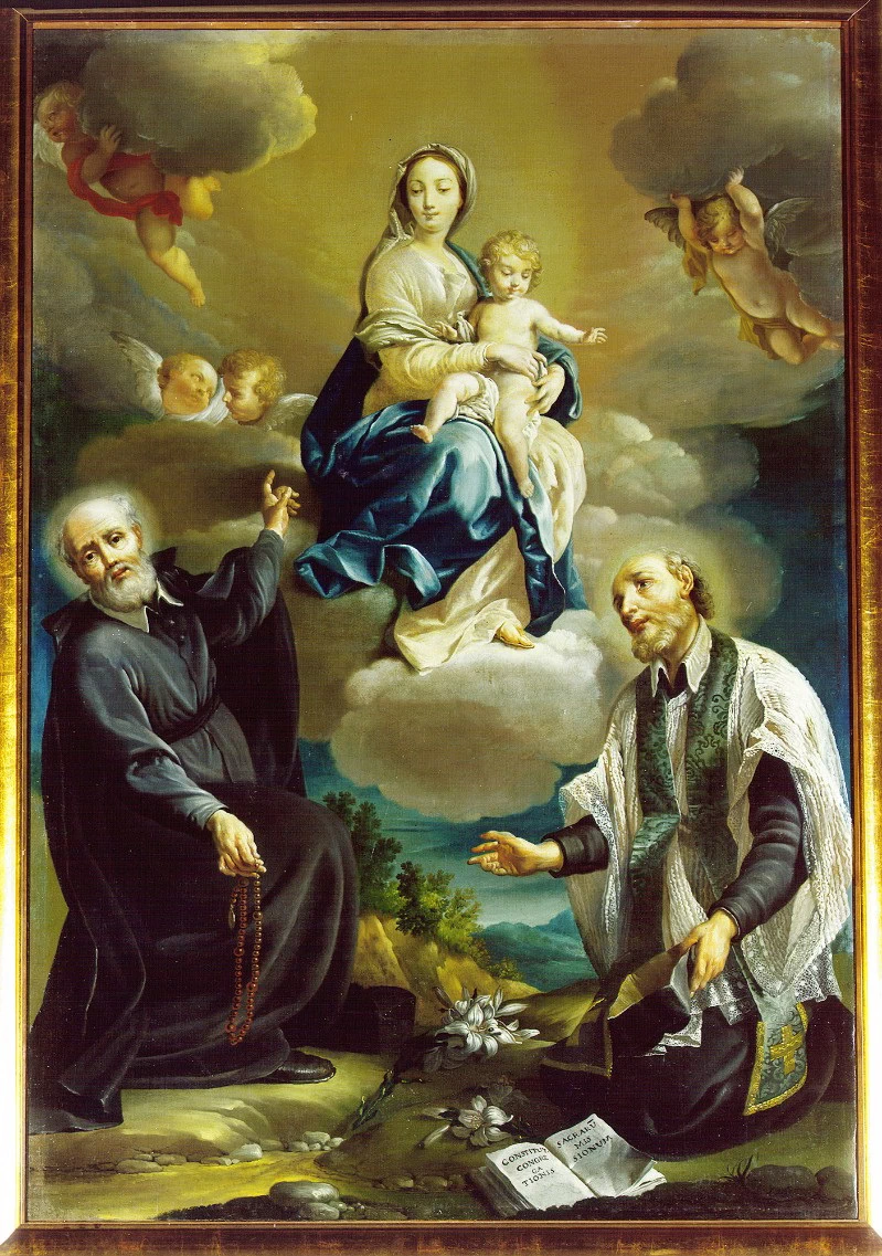 Madonna con Gesù Bambino, San Filippo Neri e San Vincenzo de' Paoli